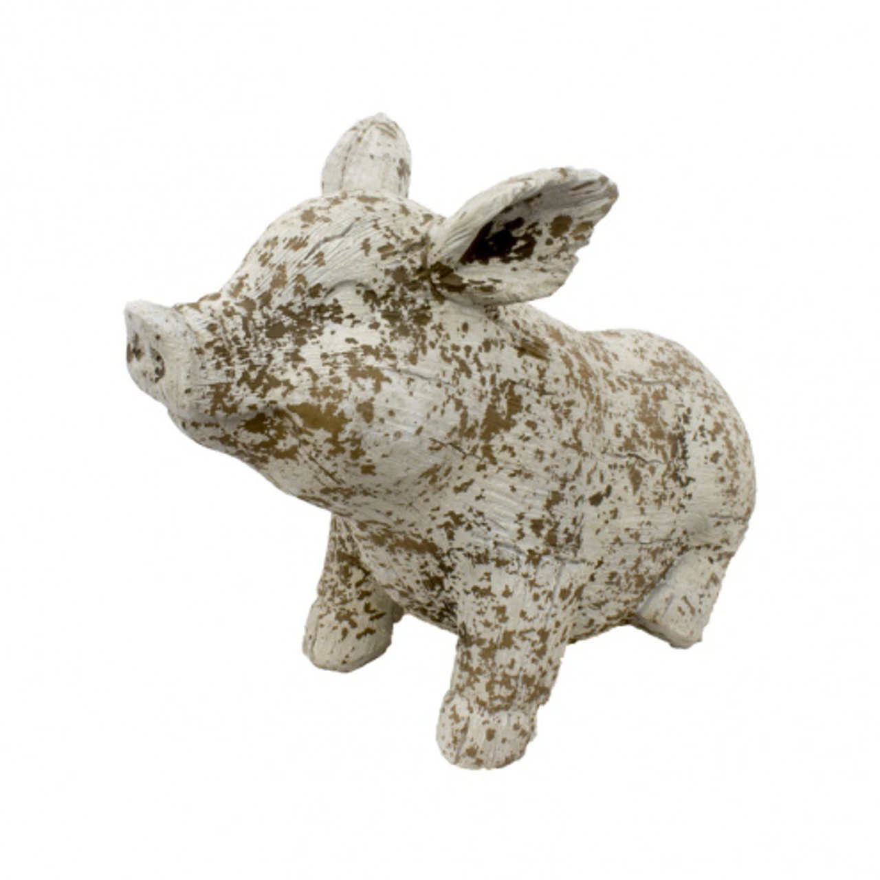 11" White Rustic Lovely Resin Pig 3 11" White Rustic Lovely Resin Pig