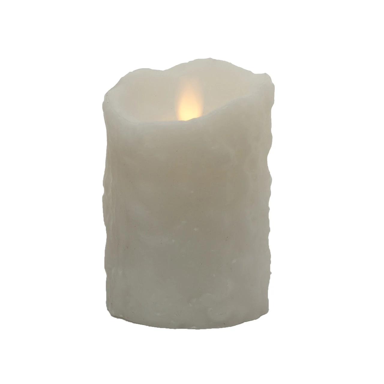 4.75" White Essence Glow Cake Battery Operated LED Flicker Flameless Pillar Candle 3 4.75" White Essence Glow Cake Battery Operated LED Flicker Flameless Pillar Candle