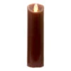 7" Slender Brown Battery Operated Flicker Flameless Pillar Candle -Christmas Decoration Store dwing tla74203br 7t 86119.1588349815