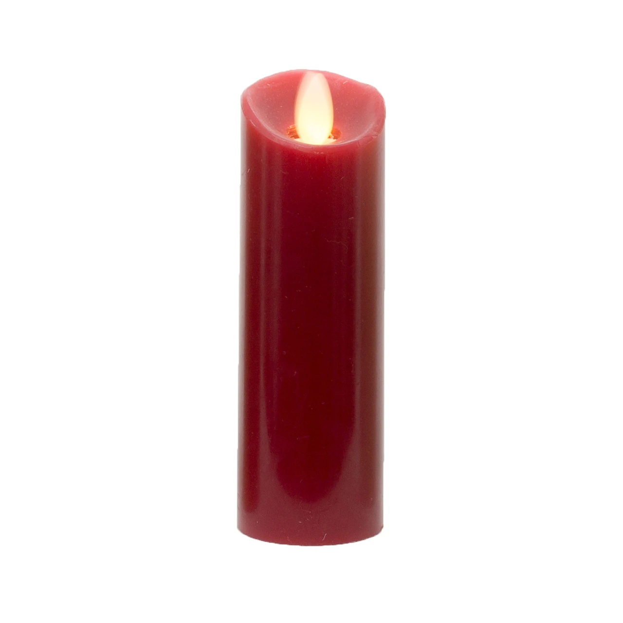 6" Slender Burgundy Battery Operated Flicker Flameless Pillar Candle 3 6" Slender Burgundy Battery Operated Flicker Flameless Pillar Candle