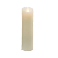 7" Slender Ivory Battery Operated Flicker Flameless Pillar Candle