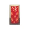 6.75" Red Snowflake Battery Operated Print LED Christmas Pillar Candle With Timer -Christmas Decoration Store dwing tlx76015 01213.1587643010