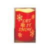 6.75" Red Let It Snow Battery Operated LED Christmas Pillar Candle With Timer -Christmas Decoration Store dwing tlx76018 76866.1588349926