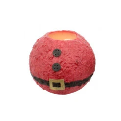 4" Red LED Santa Cloth Design Small Battery Operated Ball