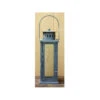 12" Antique Gray Finished Thin Rectangular Metal Lantern -Christmas Decoration Store dwing tma74710 90488.1587643011