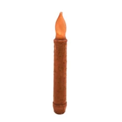 6.50" Orange LED Candle Taper With Timer