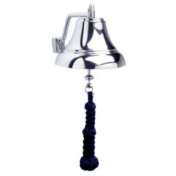 9" Silver And Navy Blue Traditional Bell Lanyard