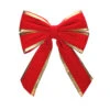 24" Red And Gold Commercial 4 Loop Outdoor Christmas Bow