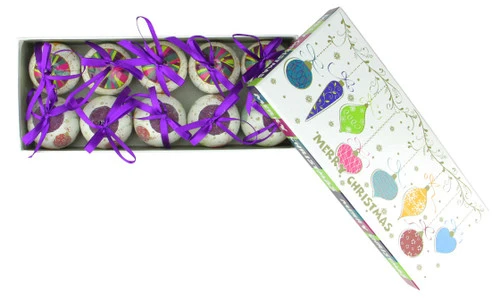 Northlight 10ct Purple And White Shatterproof Decoupage Christmas Ball Ornaments 1.75" (40mm) 4 Northlight 10ct Purple And White Shatterproof Decoupage Christmas Ball Ornaments 1.75" (40mm) - Image 2