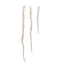 Melrose Set Of 3 Clear Glamour Time Beaded Dangling Icicle Drop Christmas Ornaments 23"
