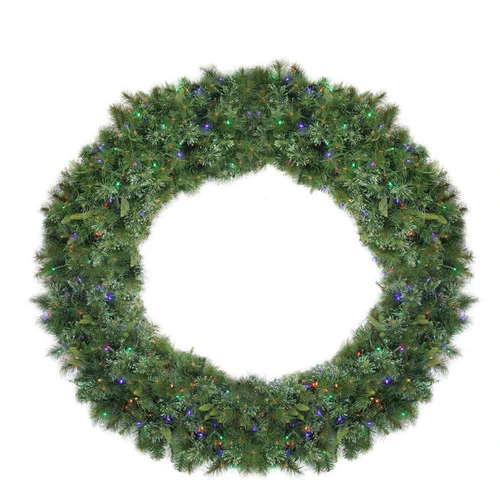 Northlight Pre-Lit Ashcroft Cashmere Pine Commercial Artificial Christmas Wreath - 72-Inch, Multi LED Lights 3 Northlight Pre-Lit Ashcroft Cashmere Pine Commercial Artificial Christmas Wreath - 72-Inch, Multi LED Lights
