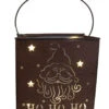 12.5" Pre-Lit Brown Shimmering Battery Operated LED Santa Claus Christmas Lantern