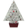 17.25" Weathered White Tree Shaped Christmas Advent Calendar -Christmas Decoration Store gerson 2005360 30869.1588349791