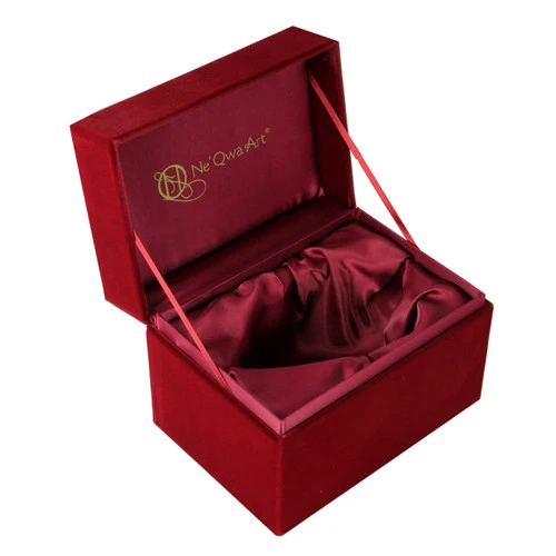 7" Blue And Red "Season's Greetings" Hand-Painted Blown Glass Christmas Finial Ornament 4 7" Blue And Red "Season's Greetings" Hand-Painted Blown Glass Christmas Finial Ornament - Image 2