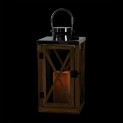 13.5" Rustic Wood And Stainless Steel Lantern With LED Flameless Pillar Candle With Timer 8 13.5" Rustic Wood And Stainless Steel Lantern With LED Flameless Pillar Candle With Timer -Christmas Decoration Store gpgcqzo2x32vzdhgbu3aewf7ojvkb0mo 80806.1665087791