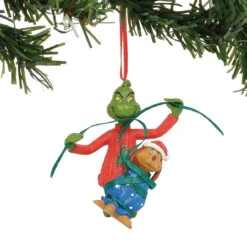 Department 56 Dr. Seuss Grinch Wrapping Max Christmas Tree Ornament #6011005