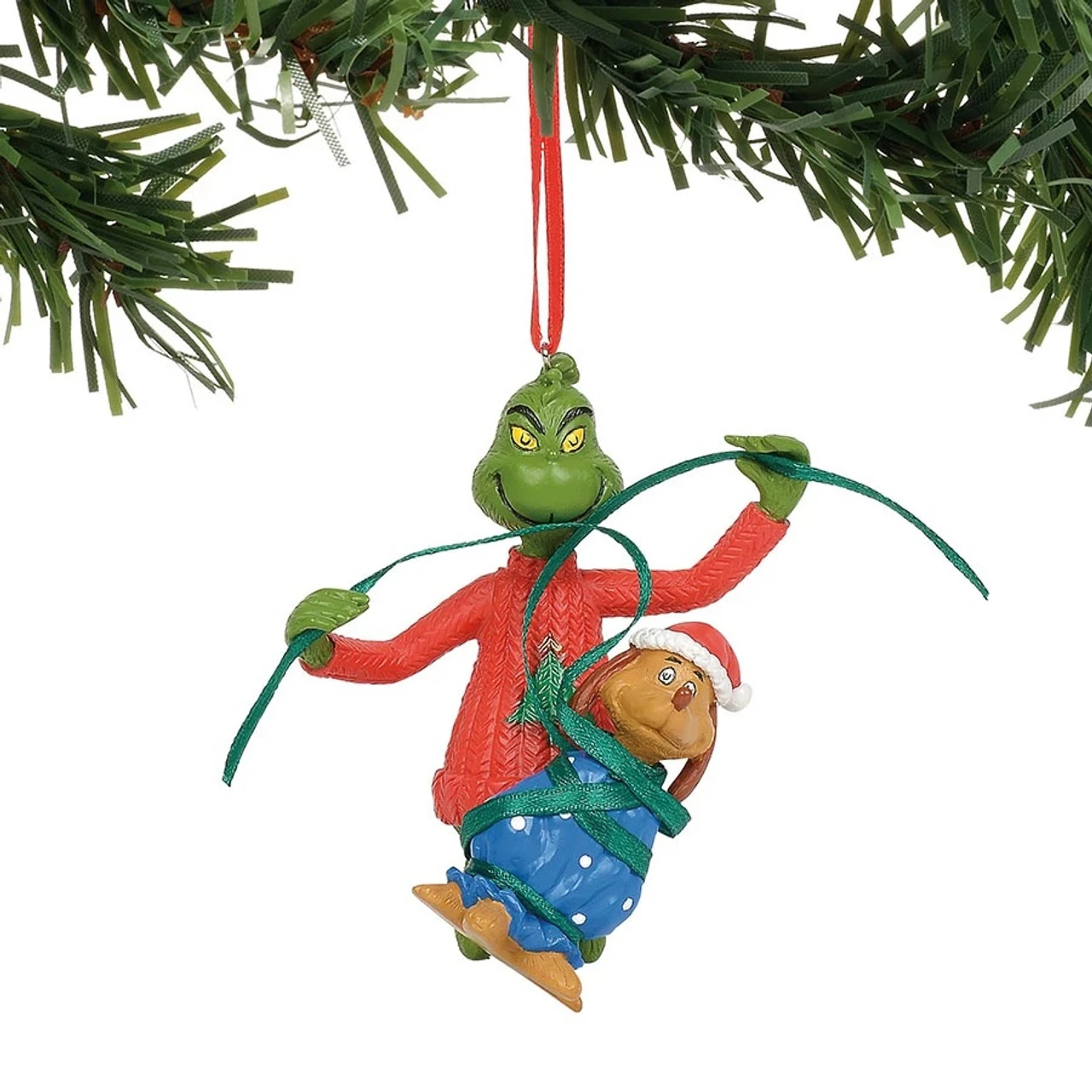 Department 56 Dr. Seuss Grinch Wrapping Max Christmas Tree Ornament #6011005 3 Department 56 Dr. Seuss Grinch Wrapping Max Christmas Tree Ornament #6011005
