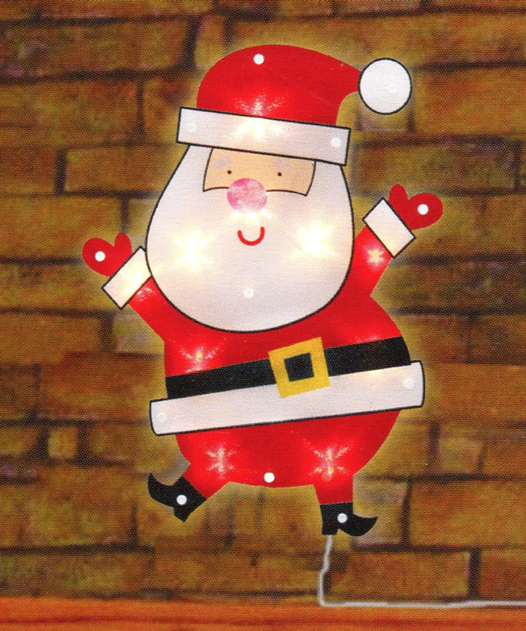 Christmas Central 17" Lighted Shimmering Santa Claus Christmas Window Silhouette Decoration 3 Christmas Central 17" Lighted Shimmering Santa Claus Christmas Window Silhouette Decoration