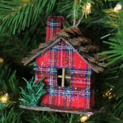 Northlight 4.25" Red Plaid Country Cabin Christmas Ornament -Christmas Decoration Store h4jbzyvh83ilhsnfie2n4hitioj7wwid 39671.1664466678