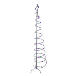 7' Pre-Lit Slim Spiral Rope Light Christmas Tree Outdoor Decor - Multicolor LED Lights -Christmas Decoration Store hofert 1386 03 95471.1588406373