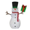 74" White LED Lighted Fluffy Glitter Snowman With Present Outdoor Christmas Figurine -Christmas Decoration Store hofert 4350 98799.1587644959