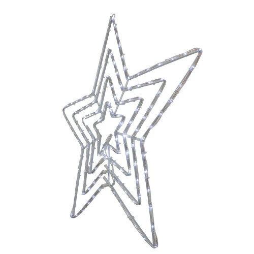 25” LED Blue And White Rope Light Star Christmas Decoration 4 25” LED Blue And White Rope Light Star Christmas Decoration - Image 2