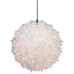 Clear Lighted Hanging Starlight Sphere Outdoor Christmas Decoration 7.5"