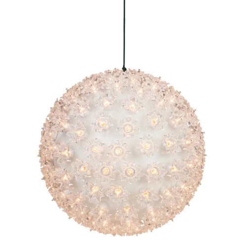 Clear Lighted Hanging Starlight Ball Sphere Christmas Decoration 10" 3 Clear Lighted Hanging Starlight Ball Sphere Christmas Decoration 10"