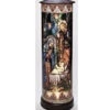 Roman 24” Bronze LED Lighted Stained Holy Family Cylinder Lantern