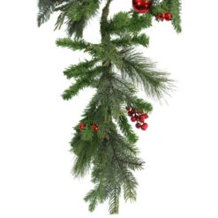 6.5' X 30" Red Berry And Ball Ornament Mixed Pine Artificial Christmas Garland - Unlit -Christmas Decoration Store ickerman g120517 03 07330.1599272160