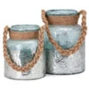 Set Of 2 Silver Mercury Glass Candle Lanterns With Braided Rope Handles 11.5" 2 Set Of 2 Silver Mercury Glass Candle Lanterns With Braided Rope Handles 11.5" -Christmas Decoration Store imax2023192 2 1 08534.1588351140