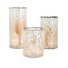 Set Of 3 White And Amber Hurricanes Candle Holders 11.5" -Christmas Decoration Store imax 13841 3 1 75632.1588351272