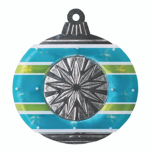 Christmas Central 15.5" Blue And Green Lighted Christmas Ornament Window Silhouette 3 Christmas Central 15.5" Blue And Green Lighted Christmas Ornament Window Silhouette