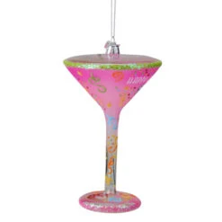 Kurt Adler 5.5" Happy Hour Blown Glass Happy Birth Cocktail Christmas Ornament -Christmas Decoration Store ksa c4115 1 67962.1588350427