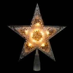 Kurt Adler 11" Lighted Silver Star With Cut-Out Design Christmas Tree Topper - Clear Lights -Christmas Decoration Store ksa ul1212 c 4 56540.1588414686