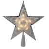 Kurt Adler 11" Lighted Silver Star With Cut-Out Design Christmas Tree Topper - Clear Lights -Christmas Decoration Store ksa ul1212 c 65827.1588414685