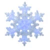 Kurt Adler 9.25" White And Blue Lighted Sparkly Snowflake Christmas Tree Topper - Clear Lights