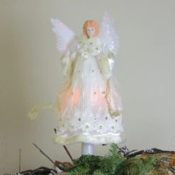 Kurt Adler 16" Lighted Gold Fiber Optic Animated Porcelain Angel Christmas Tree Topper 7 Kurt Adler 16" Lighted Gold Fiber Optic Animated Porcelain Angel Christmas Tree Topper -Christmas Decoration Store ksa ul2184 3 19152.1588406574