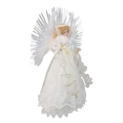 Kurt Adler 14" Lighted White Fiber Optic Floral Angel Christmas Tree Topper - Multi-Color LED Lights 10 Kurt Adler 14" Lighted White Fiber Optic Floral Angel Christmas Tree Topper - Multi-Color LED Lights -Christmas Decoration Store ksa ul2212led 3 35744.1588402557