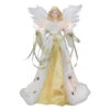 Kurt Adler 16" Lighted Ivory And Gold Angel Christmas Tree Topper - Clear Lights - UL2216 -Christmas Decoration Store ksa ul2216 71656.1588402548