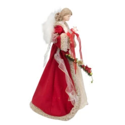 Kurt Adler 16" Red And Ivory Poinsettia Angel Christmas Tree Topper - 33752004 10 Kurt Adler 16" Red And Ivory Poinsettia Angel Christmas Tree Topper - 33752004 -Christmas Decoration Store ksa ul2218 3 31944.1588405771