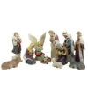 11pc Ivory And Brown Christmas Religious Nativity Figurine Set 18"