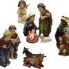 Northlight 11-Piece Green And Blue Inspirational Religious Children Christmas Nativity Figurine Set 7.75"