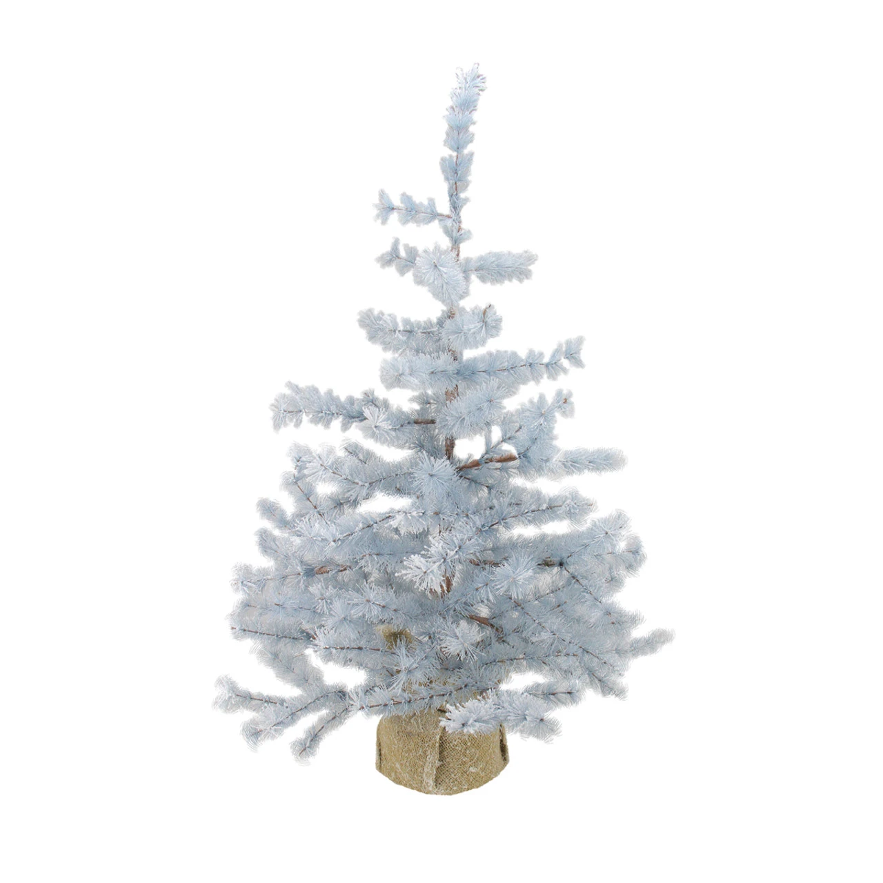 3' Winter Light Frosted Blue Pine Artificial Christmas Tree With Burlap Base - Unlit 3 3' Winter Light Frosted Blue Pine Artificial Christmas Tree With Burlap Base - Unlit