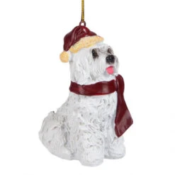 3.5" White Maltese Dog Christmas Ornament 9 3.5" White Maltese Dog Christmas Ornament -Christmas Decoration Store maltese 2 93980.1663776142
