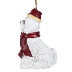3.5" White Maltese Dog Christmas Ornament 11 3.5" White Maltese Dog Christmas Ornament -Christmas Decoration Store maltese 5 52943.1663776142