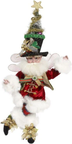 Mark Roberts White And Red Bah Humbug Christmas Fairy - Small 14"