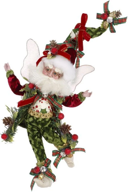 10" Green And Red Kris Kringle Mark Roberts Christmas Fairy Figurine 3 10" Green And Red Kris Kringle Mark Roberts Christmas Fairy Figurine
