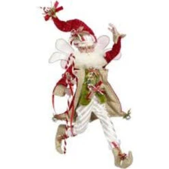 16.5" Red And White Mark Roberts Candy Cane Christmas Fairy - Medium -Christmas Decoration Store mark20roberts2051 97152 02 08952.1599354337
