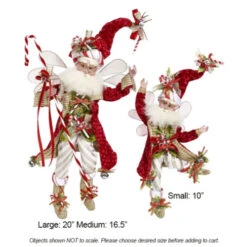 16.5" Red And White Mark Roberts Candy Cane Christmas Fairy - Medium -Christmas Decoration Store mark20roberts2051 97152 03 49310.1599354337